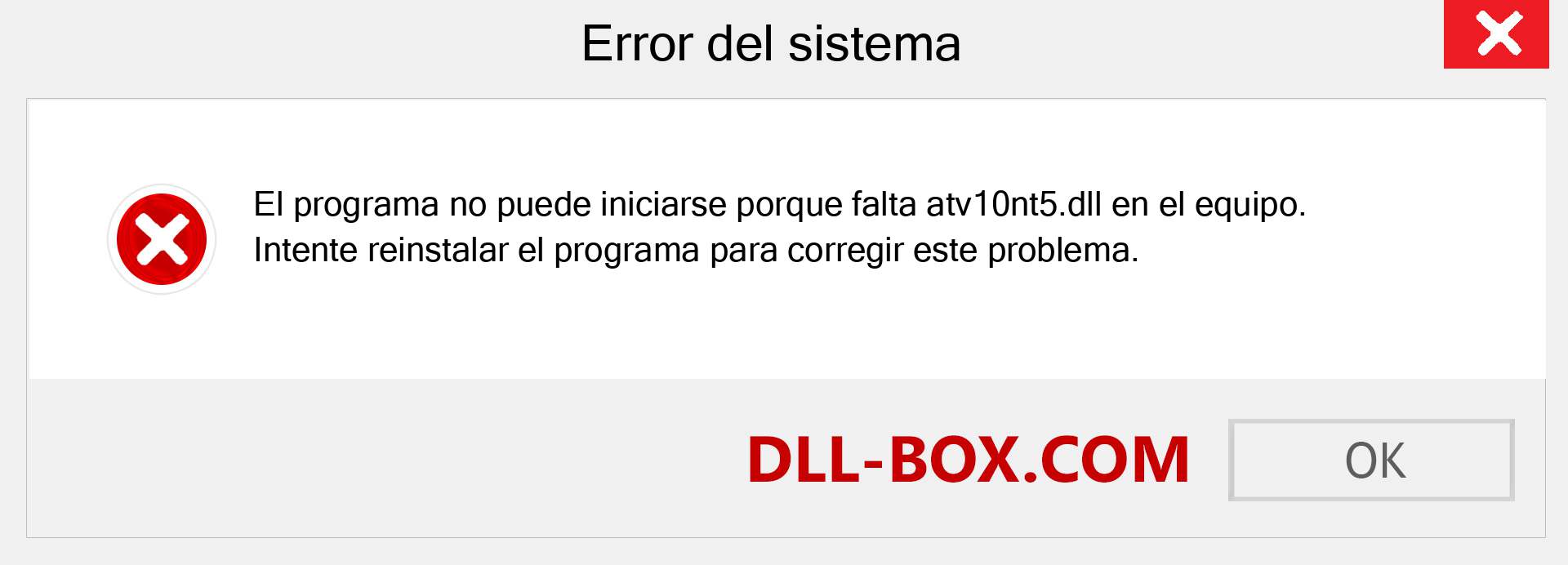 ¿Falta el archivo atv10nt5.dll ?. Descargar para Windows 7, 8, 10 - Corregir atv10nt5 dll Missing Error en Windows, fotos, imágenes