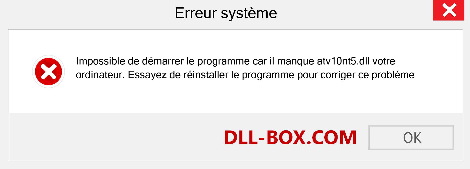 Le fichier atv10nt5.dll est manquant ?. Télécharger pour Windows 7, 8, 10 - Correction de l'erreur manquante atv10nt5 dll sur Windows, photos, images